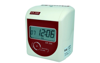 Die ER 200D Stempeluhr, eine vollelektronische Stechuhr, ideal für präzise Zeiterfassung in Unternehmen